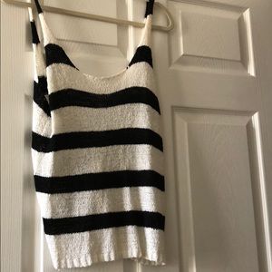 BACKLESS BLACK & WHITE TANK TOP